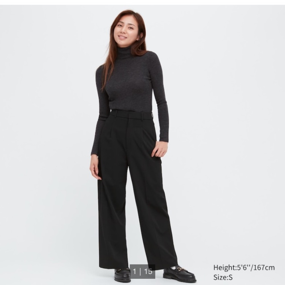 Uniqlo wide leg trousers